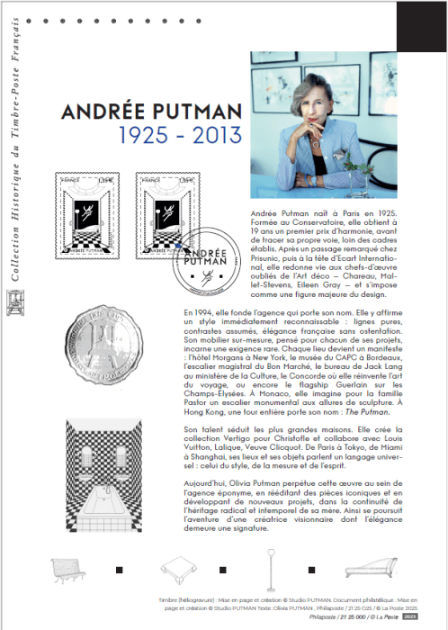 Document philatélique - Andrée Putman
