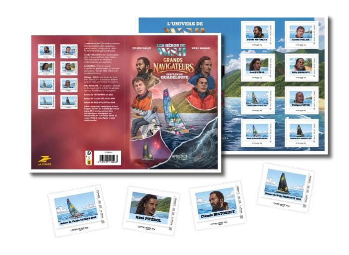 8-Stamp Collector Set - The Great Navigators of the Guadeloupe Islands - Lettre Verte