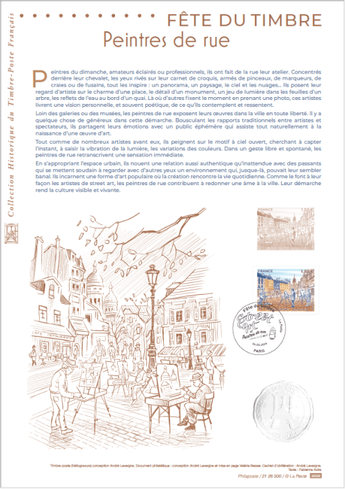 Philatelistisches Dokument - Fest der Briefmarke - Straßenkunst - Straßenmaler